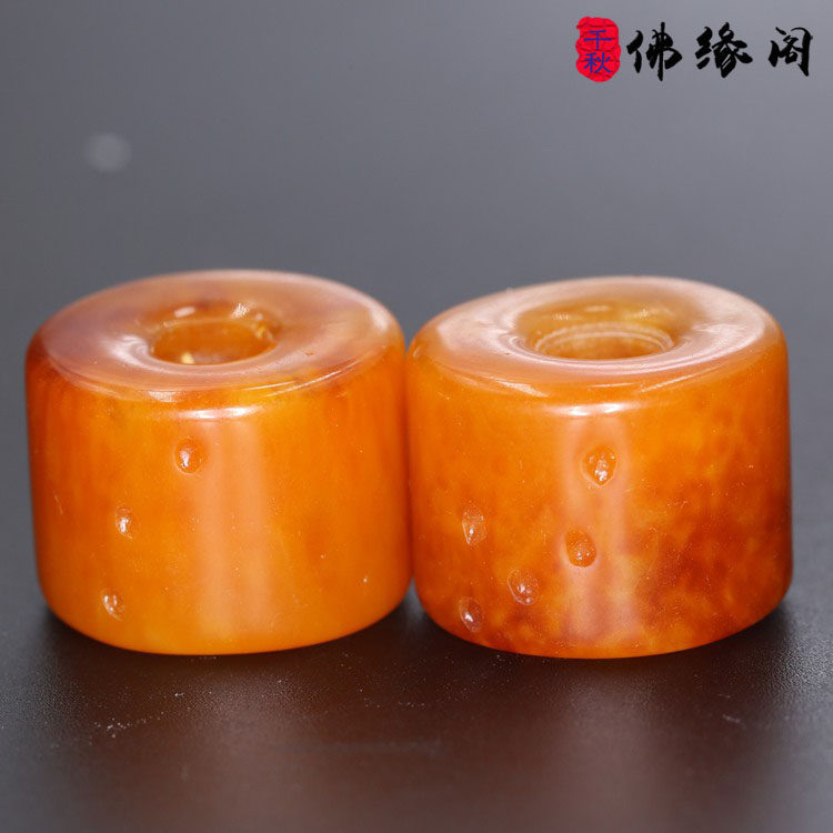 Buddha's Penthouse Chicken Oil Yellow Old Honey Wax Barrel Bead Oblet Pearl Beads Multi-Treasure Hand Strings Hand-made Accessories Beads DIY accessories