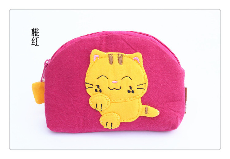 Clear Ala Cat cute mini - mini cotton purse pocket pocket casual