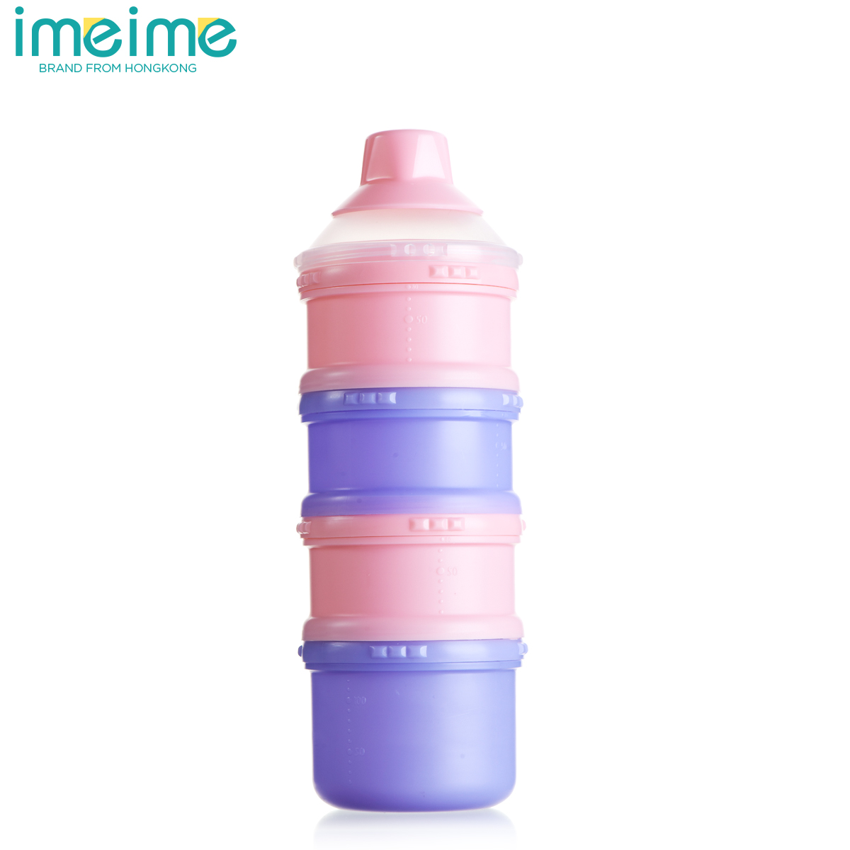 IMEIME 四层奶粉盒 大容量独立开口 多层奶粉格辅食物盒不含双酚A