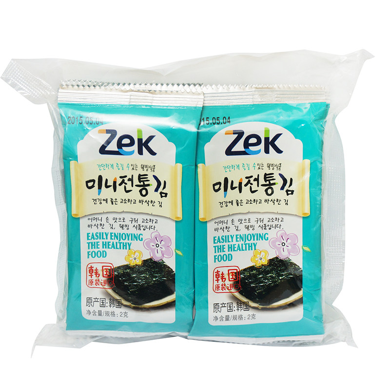 【天猫超市】韩国进口海苔 ZEK迷你传统海苔20g/包休闲零食