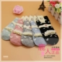 Hươu người đích thực mùa xuân và mùa thu cotton mỏng của phụ nữ cotton không xương thoải mái phim hoạt hình ống nữ vớ giữa eo cotton vớ phụ nữ vớ thể thao