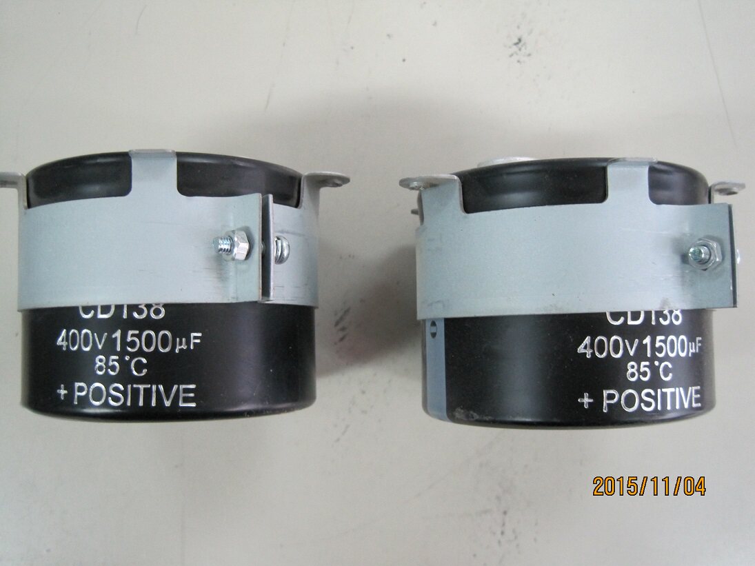 1500uF 400V capacitive diameter 77mm meters high 67mm