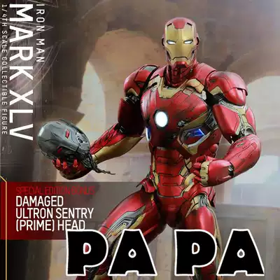 Brand new spot HotToys HT 1 4 49cm high-end version of the complex 2 Iron Man MK45 QS006