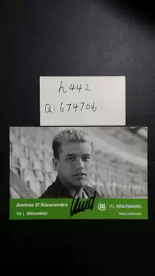 Alessandro Argentina Head Roman Wolfsburg Official autograph card