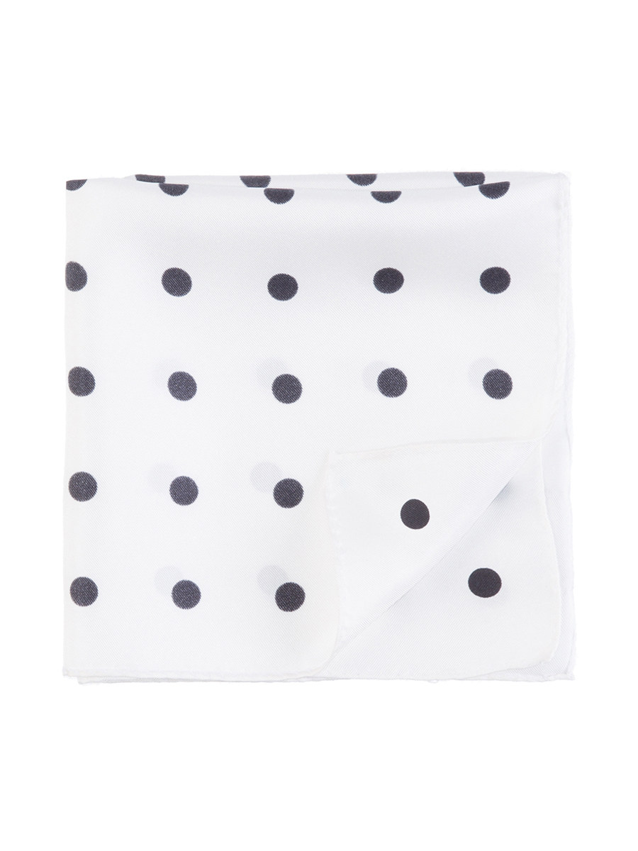 Dolce&Gabbana 白色波点方巾