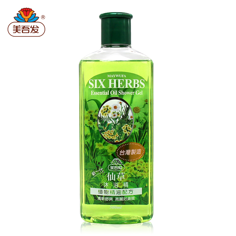 【天猫超市】台湾进口美吾发仙草植物草本沐浴露500ml 无硅油