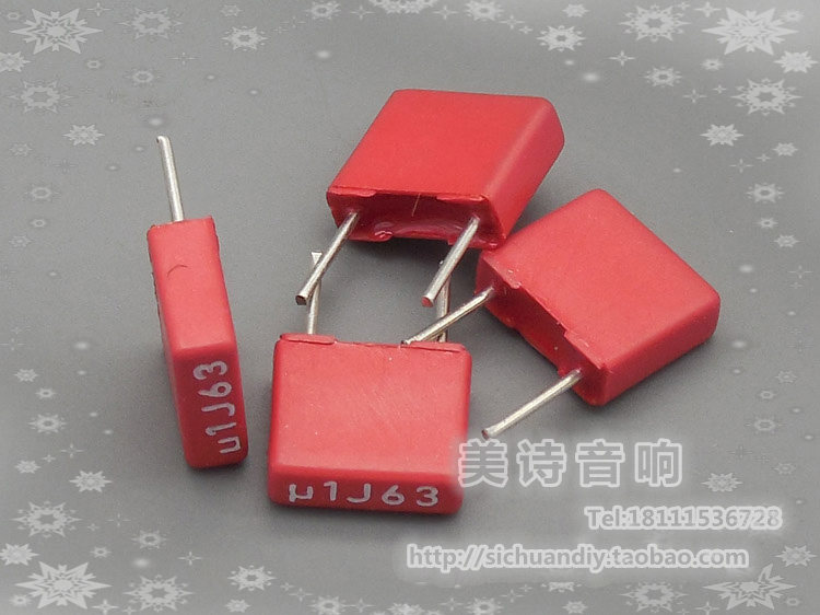 Brand new original dress German Red Weimar WIMA 0 1uF 104 63V MKS-2 capacitor