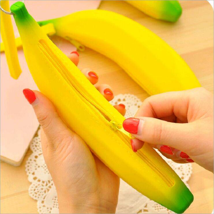 Creative banana coin wallet silicone pen bag coin small wallet pocket children student prize small gift