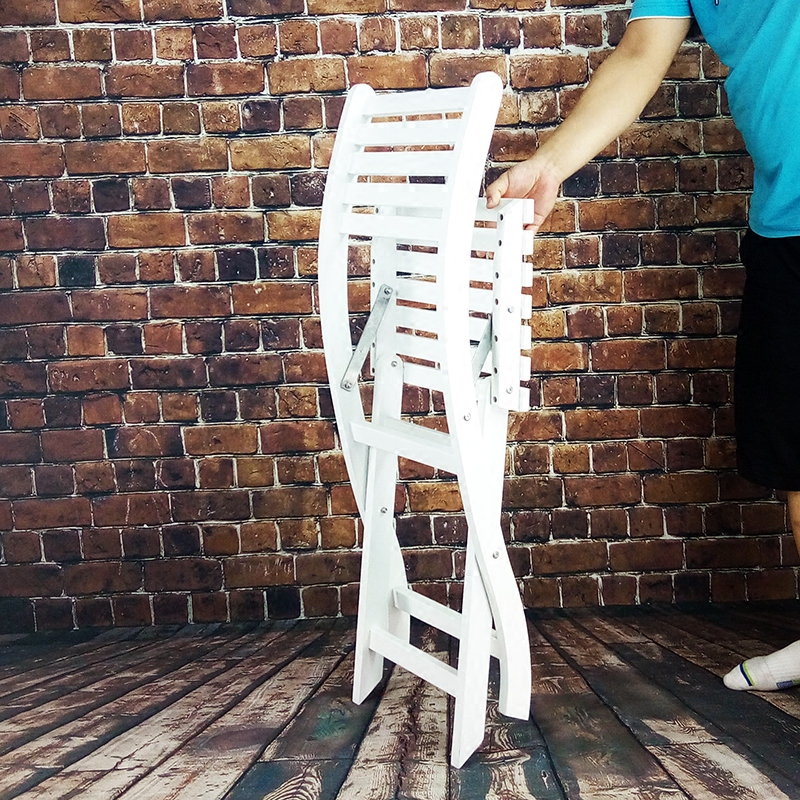 Solid Wood Folding Chair Portable Home Folding Folding Small Chair Leaning Back Chair Light Simple Single Deposit Folding Dining Chair