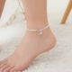 Pha lê tủ vòng chân nữ Áo pha lê 925 bạc mắt cá chân chuỗi trang sức đơn giản 2018 hệ thống Sen mới - Vòng chân vòng chân nữ đẹp Vòng chân