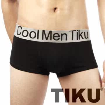 TIKU 梯酷 ~ 木代尔金属 超弹贴身平口男内裤-黑(BM1850)