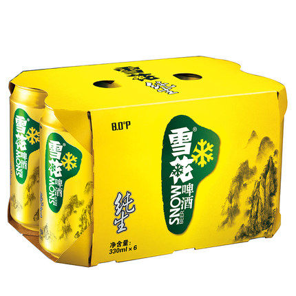 【苏宁易购】雪花啤酒 纯生 330ml*6罐 六连包