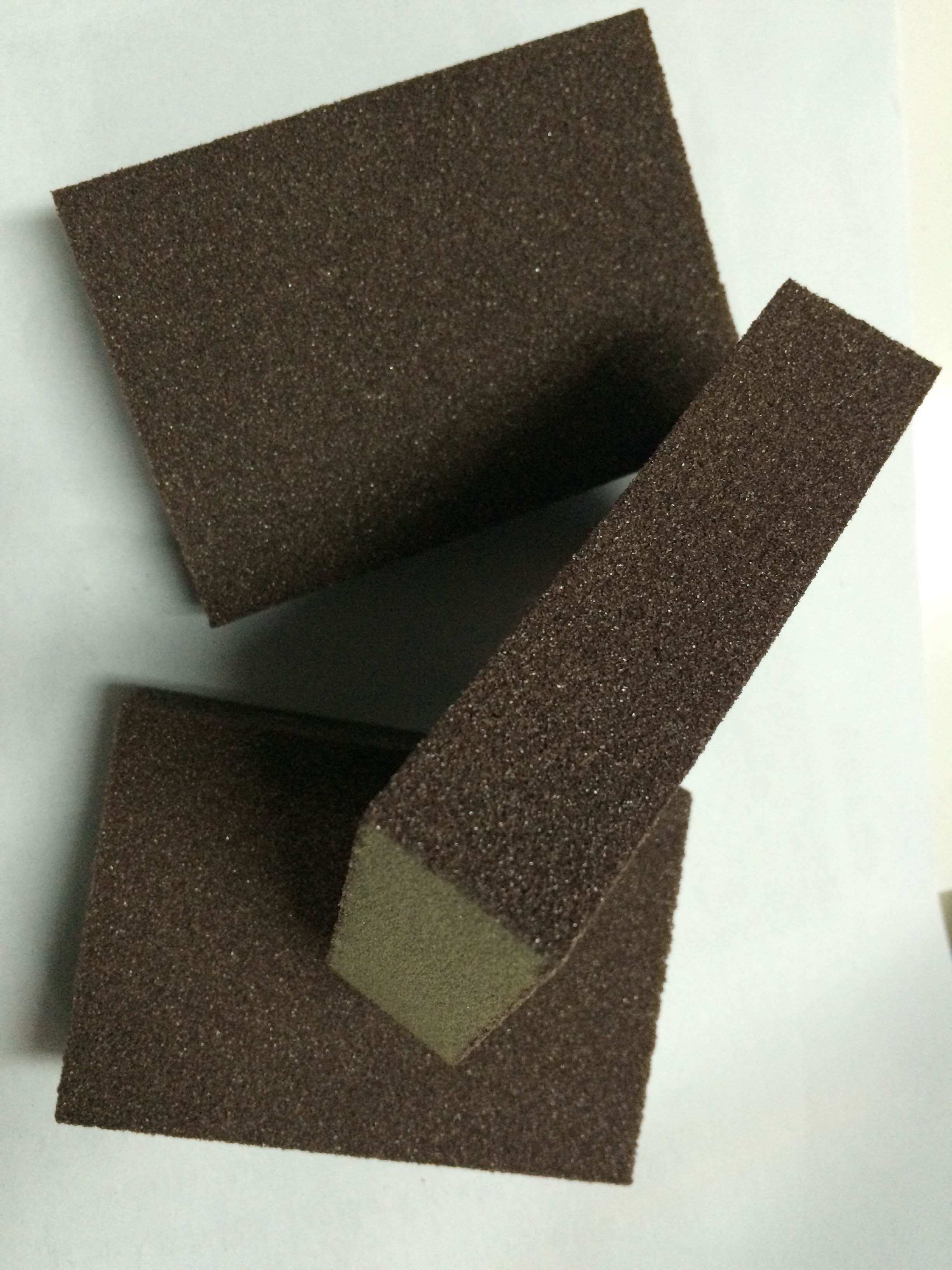 Emery wood deburring polishing grinding metal cleaning sponge block Home cleaning sponge block 10 pieces