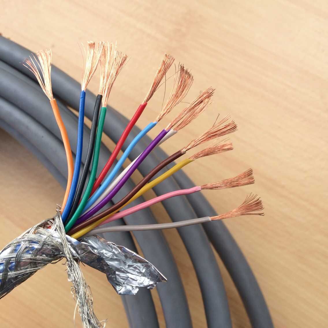 12 core 0 3 square rvvp shielding line grey full copper machine tool automation equipment coding line signal control line