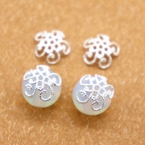 925 sterling silver flower tray 10mm partition beads diy silver accessories Crystal beads homemade material bag hypoallergenic