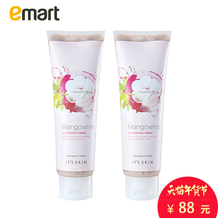 EMART海外ITS SKIN水果洁面乳 山竹净白深层清洁洁面乳150ml*2支