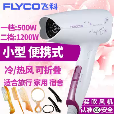 Feike hair dryer FH6257 hair dryer tube Household dormitory low power does not hurt chills and hot air Portable foldable