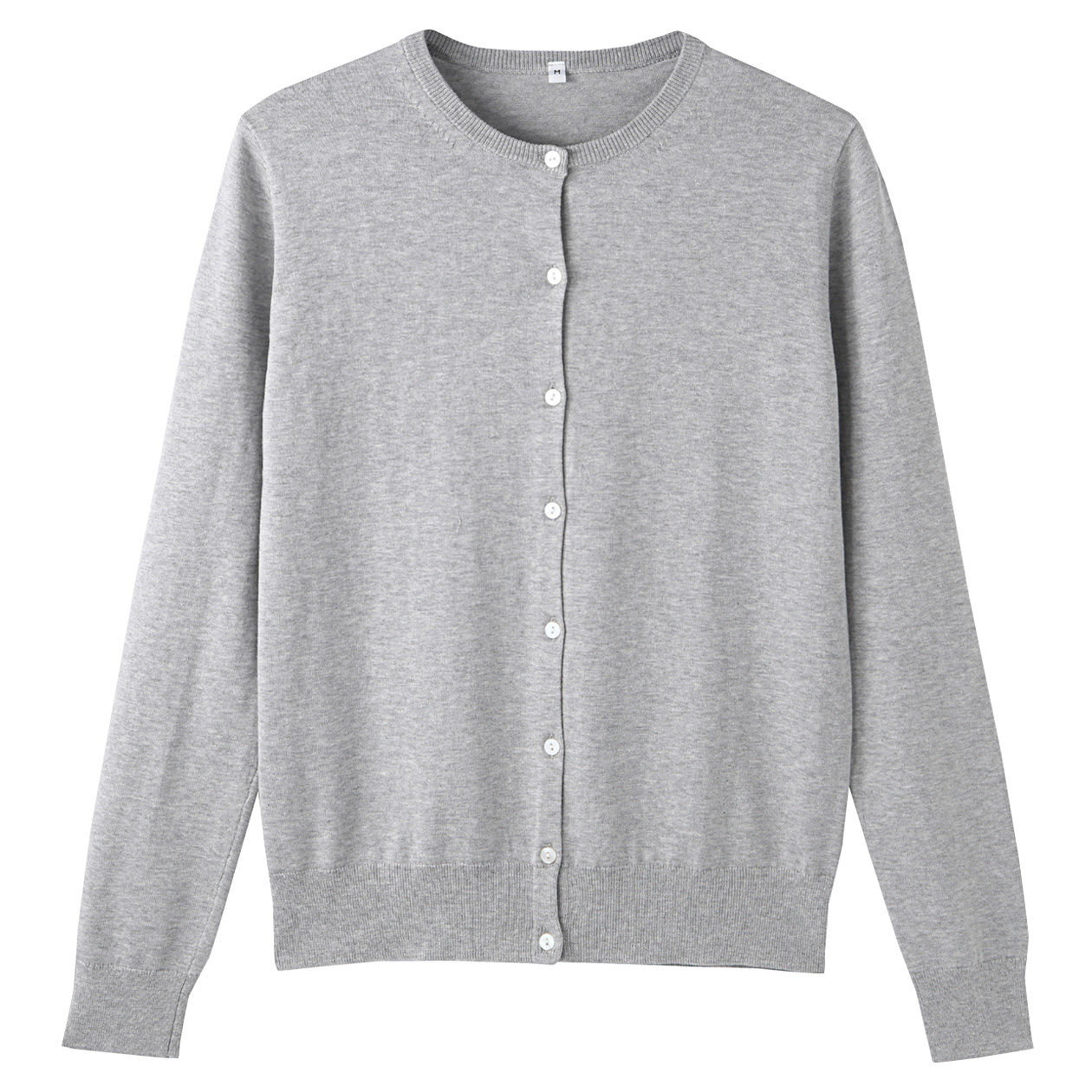 无印良品 MUJI 女式 棉桑蚕丝圆领开衫