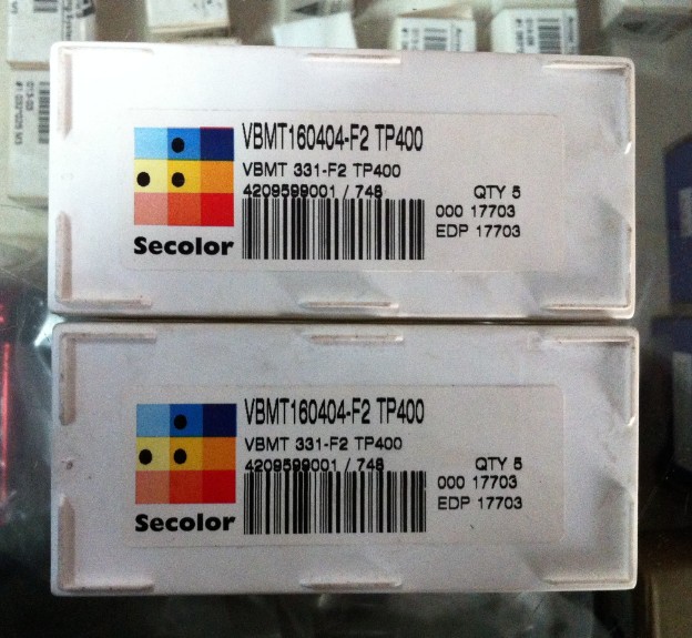 Swedish Mountain High SECO Numerical Control Blade VBMT160404-F2 TP400 stainless steel steel fittings are available