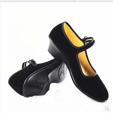 Old Beijing Cloth Shoes Women Hotel Work Shoes Women Black Cloth Shoes Non-slip Flat Bottom Nurse Mom Shoes Dance Single Shoes