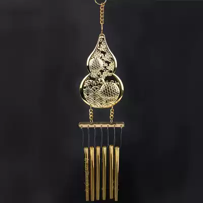 Copper wind chimes pendant feng shui door hanging decoration unicorn metal copper bell