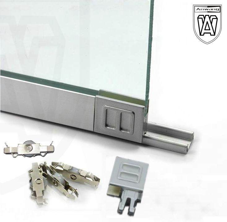 Anwang furniture sliding door pulley glass door sliding hanging wheel 8 cc glass sliding door wheel aluminum track sliding wheel 2 pair price