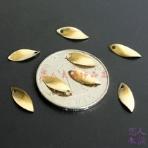  DIY jewelry Copper accessories Single hole 5*12mm Horse eye twisted curved piece Brass original billet material Pendant pendant