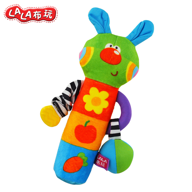 Lalababy 拉拉布玩 手握系列 小兔摇棒  宝宝益智认知玩具