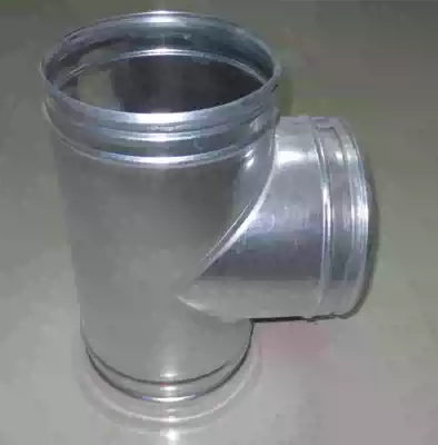 White iron T three-way ventilation fan bath exhaust pipe positive tee joint four-way 100 150 200mm