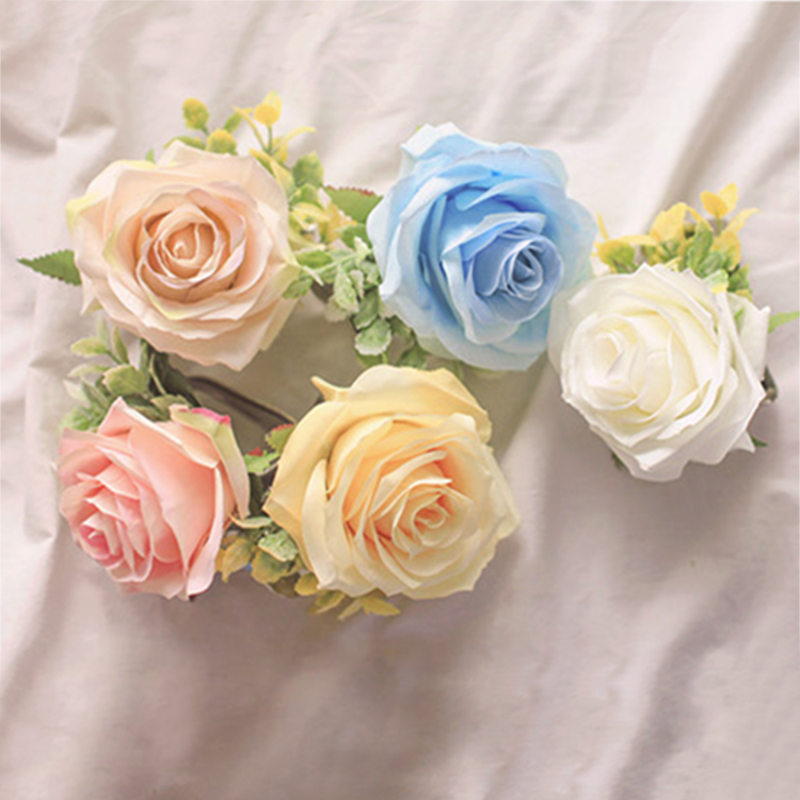 Simulated rose curtain buckle strap creative simple modern gauze curtain cute accessories hanging wall hook window gauze clip