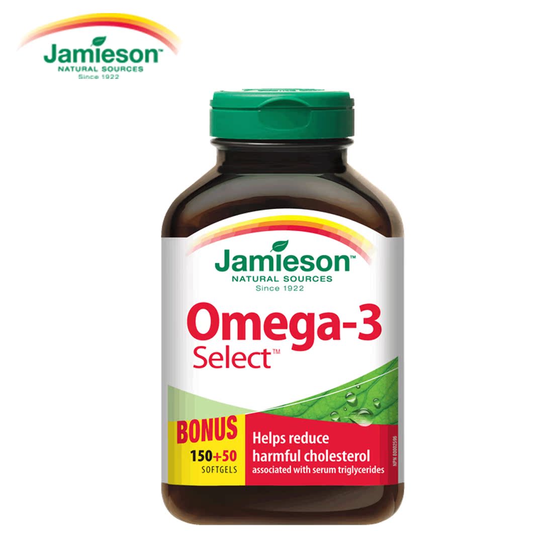 加拿大原装进口Jamieson健美生鱼油中老年保健Omega-3包邮200粒