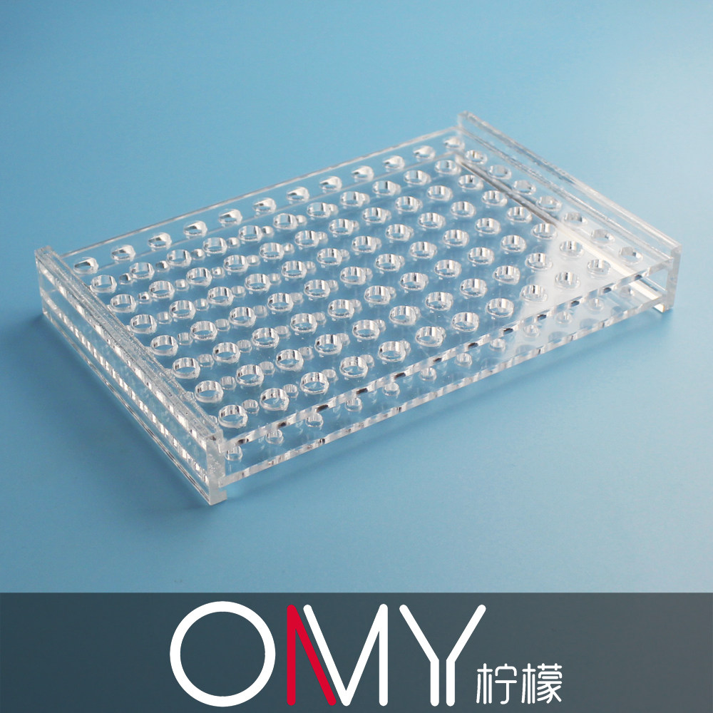 有机玻璃0.2ml离心管架 96孔塑料试管架 小瓶子架 EP管架 可定制