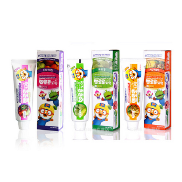 韩国进口啵乐乐 pororo儿童牙膏 哈蜜瓜混合水果菠萝味小企鹅牙膏