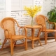 Wicker ghế cà phê bàn ​​ba bộ ghế mây thật tự nhiên ngoài trời đơn giản giải trí ban công bàn và bộ đồ nội thất kết hợp bộ - Bàn ghế ngoài trời / sân bàn cà phê ngoài trời Bàn ghế ngoài trời / sân