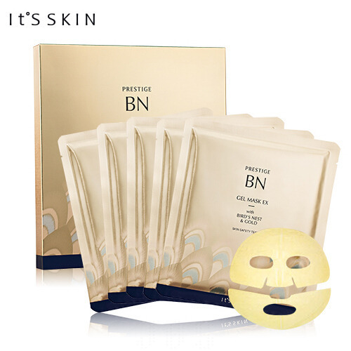 韩国its skin/伊思保湿滋润营养燕窝黄金凝胶面膜5片 直邮正品
