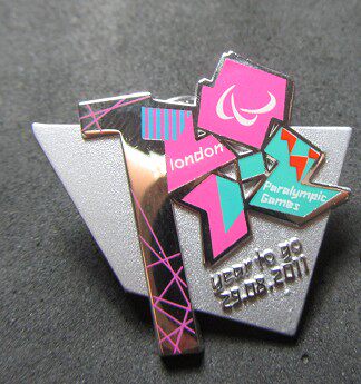 2012 London Olympic Badge Official Paralympic Badge Countdown 1st Anniversary Badge