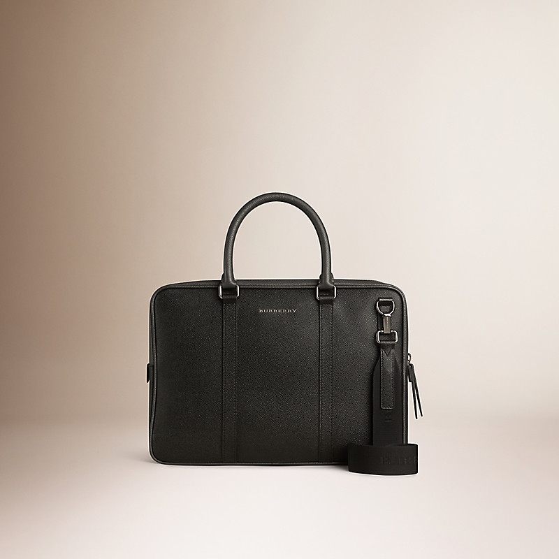 BURBERRY/博柏利拼色 London 皮革斜背式公文包 40013371