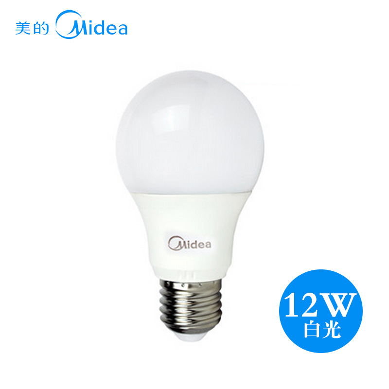 【天猫超市】美的LED节能灯泡12WE27大螺口球泡照明光源白色/白光