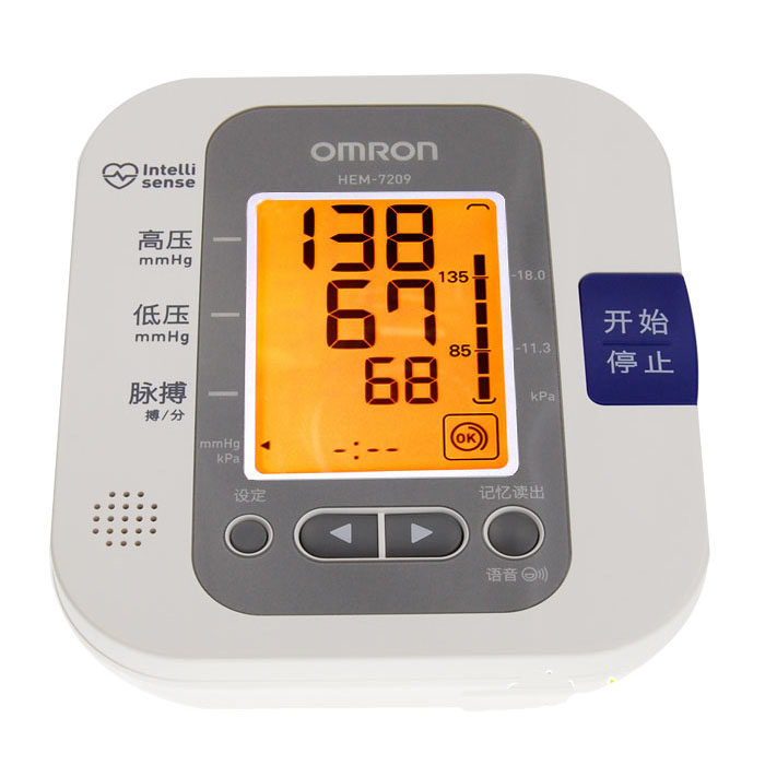 欧姆龙电子血压计HEM-7209家用上臂式带语音背光血压仪器包邮