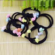 Korean tie hair rubber band jewelry High elastic hair accessories Hair ring Hair rope Head rope Hair band headdress head flower hair clip card