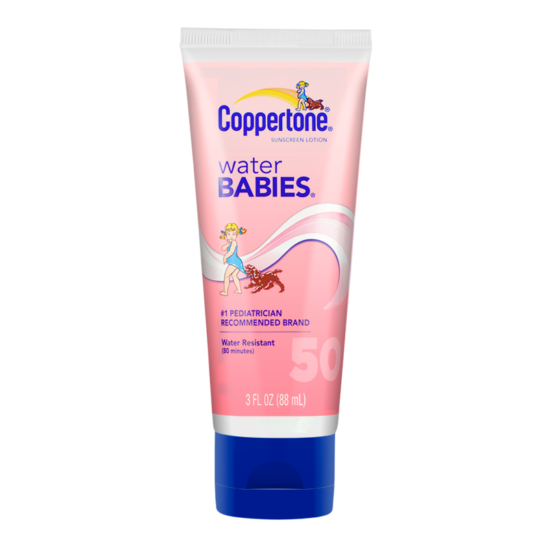 包邮 美国 Coppertone/水宝宝水嫩防晒乳 防晒霜 SPF50 88ml