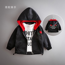 Boy Coats Spring Autumn New Korean Version Casual Fall Children Clothing Fashion Middle Boy Children Black Coats