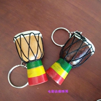 Mini Lijiang hand drum African drum keychain ethnic style sweater chain creative gift for children