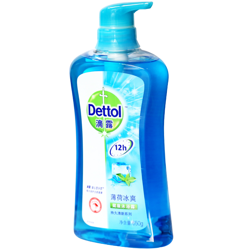 dettol滴露沐浴露薄荷冰爽健康抑菌沐浴液650ml