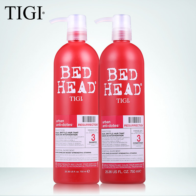 TIGI摩登健康洗发护发素套装750ml 烫染受损发质强韧修复补水护色