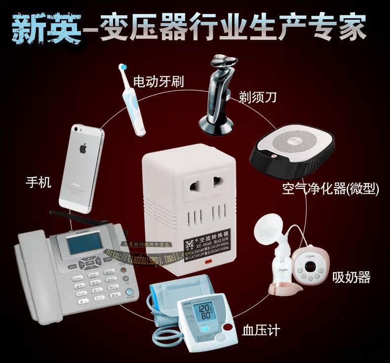 新英变压器220转110V 110V转220V双向互变50Wswing思韵电压转换器