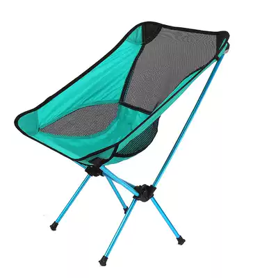 Free mail new folding chair ultra-light portable moon chair aluminum alloy casual light picnic chair backrest fishing chair