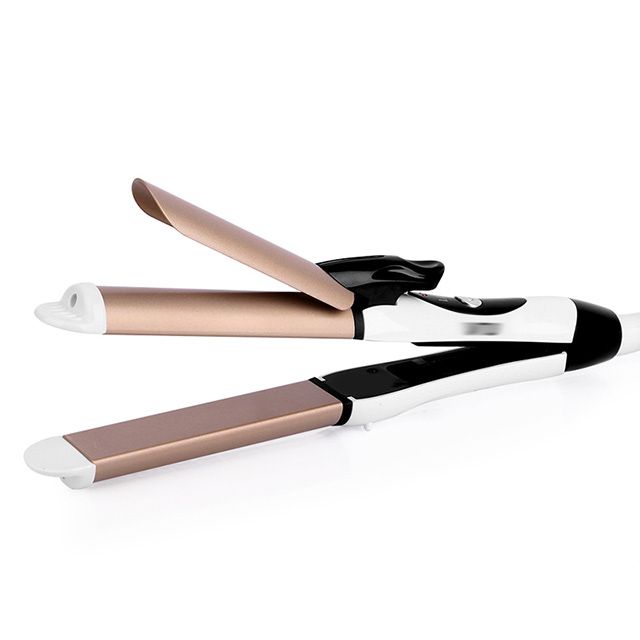 2 in 1 ceramic curler straightener hot hair iron curli