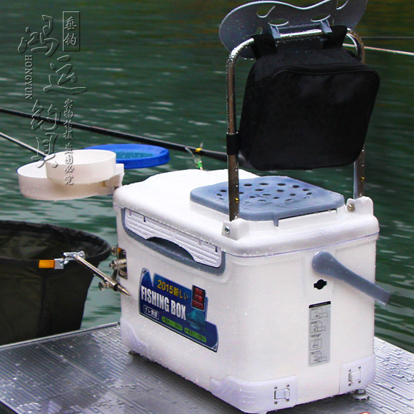 China's new multi-function fishing box fishing box foot lifting accessories thickened night fishing lamp table fishing insulation hard ultra-light