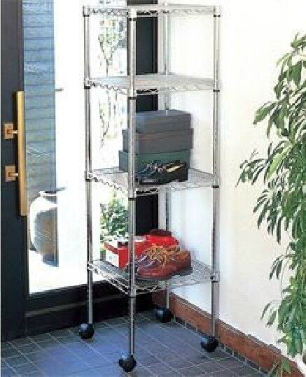 Kitchen shelf shelf shelf Floor storage shelf Finishing rack Square rack Stainless steel color pot rack Basin rack Vegetable rack